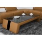 OFFERT Table basse design SIARA, marron et Noir, 130x70