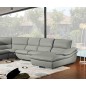 Canapé d'angle ELEGANCIO Gris Foncé en Cuir Prestige Luxe haut de gamme italien, Gris Foncé N°499, angle gauche