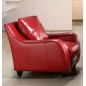 Ensemble AMSTERDAM, 3 pièces canapé en cuir haut de gamme italien 3 places + 2 places + Fauteuil, BORDEAUX