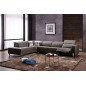-Canapé d'angle en cuir de buffle italien de luxe 7/8 places RELAXZEN, chocolat, angle gauche