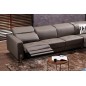 -Canapé d'angle en cuir de buffle italien de luxe 7/8 places RELAXZEN, chocolat, angle gauche