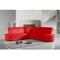 Canapé d'angle en cuir italien 6 places CHESTON, rouge Canapé d'angle en cuir italien 6 places CHESTON, rouge