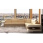 Canapé d'angle en cuir italien 6/7 places JOHN, beige/blanc, angle droit Canapé d'angle en cuir italien 6/7 places JOHN, beige/blanc, angle droit