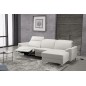Canapé d'angle relax en cuir de buffle italien de luxe 5 places BRIO, blanc, angle droit