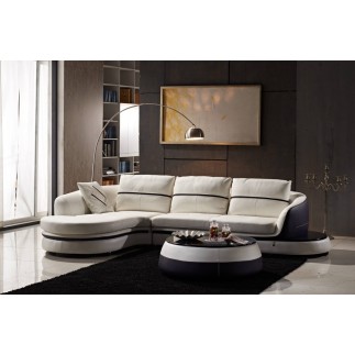 Canapé d'angle cuir Buffle italien 5/6 places GENEVE, table offerte, couleur personnalisée, angle gauche