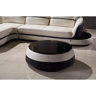 Canapé d'angle cuir Buffle italien 5/6 places GENEVE, table offerte, couleur personnalisée, angle gauche
