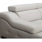 - Canapé d'angle double relax en cuir de buffle italien 5 places BiRELAX, gris foncé, angle gauche