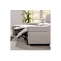 - Canapé d'angle double relax en cuir de buffle italien 5 places BiRELAX, blanc, angle gauche