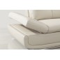 - Canapé d'angle en cuir buffle italien de luxe 6/7 places BELLALIGNA, blanc, angle gauche