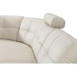 - Canapé d'angle en cuir buffle italien de luxe 6/7 places BELLALIGNA, blanc, angle gauche