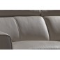 Canapé d'angle double relax cuir de buffle italien de luxe 7/8 places MAXIRELAX, blanc, angle gauche