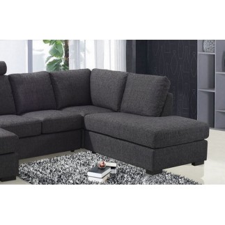 Canapé d'angle en tissu de qualité MODULAR, gris foncé, angle droit