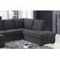 Canapé d'angle en tissu de qualité MODULAR, gris foncé, angle droit, 6/7 Places
