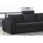 Canapé d'angle en tissu de qualité ZENITH, gris foncé, angle droit, 4/5 places