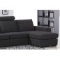 Canapé d'angle en tissu de qualité ZENITH, gris foncé, angle droit, 4/5 places