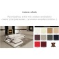 Canapé d'angle en cuir italien 6 places VINOTI, couleurs personnalisées, angle gauche