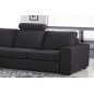 Canapé d'angle en tissu de qualité ZENITH, gris foncé, angle gauche, 4/5 places