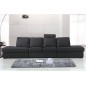 Canapé 6 places en tissu de qualité GALLA, gris foncé
