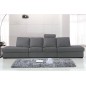 Canapé 6 places en tissu de qualité GALLA, gris clair