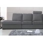 Canapé 6 places en tissu de qualité GALLA, gris clair
