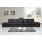 Canapé 7 places en tissu de qualité LIVING, gris foncé