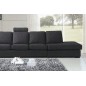 Canapé 7 places en tissu de qualité LIVING, gris foncé