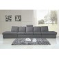 Canapé 7 places en tissu de qualité LIVING, gris clair