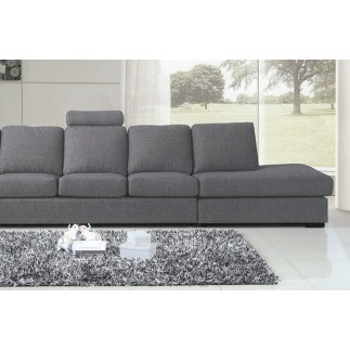Canapé 7 places en tissu de qualité LIVING, gris clair
