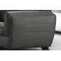 Fauteuil 1 place en cuir italien buffle DANEMARK, gris foncé