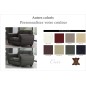 Canapé 2 places en cuir italien buffle DANEMARK, couleur personnalisée