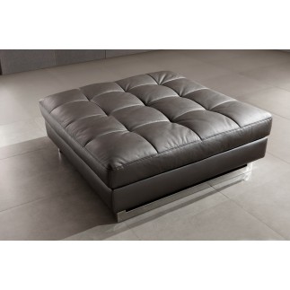 Canapé d'angle en cuir buffle italien de luxe 7/8 places PENTHOUSE, noir, angle gauche