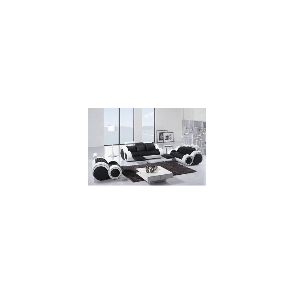 Canapé 3 places DESIGNA IV, Personnalisé en cuir tout cuir haut de gamme italien Gris foncé N°628 Rouge N°065