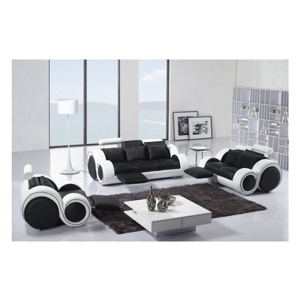 Canapé 3 places DESIGNA IV, Personnalisé en cuir tout cuir haut de gamme italien Gris foncé N°628 Rouge N°065