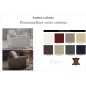 Fauteuil 1 place en cuir italien buffle RIVOLI, couleurs personnalisées.