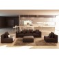 Canapé modulable COMBINO CUIR PRESTIGE LUXE, chocolat