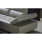 Canapé d'angle en cuir de buffle italien de luxe 6/7 places, GIOVANI, gris clair, angle gauche Canapé d'angle en cuir de buffle italien de luxe 6/7 places, GIOVANI, gris clair, angle gauche