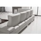 Canapé d'angle en cuir de buffle italien de luxe 6/7 places GIOVANI, blanc, angle gauche