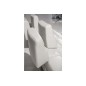 Canapé d'angle en cuir de buffle italien de luxe 6/7 places GIOVANI, blanc, angle gauche