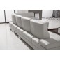 Canapé d'angle en cuir de buffle italien de luxe 6/7 places GIOVANI, blanc, angle droit