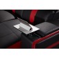 Canapé d'angle cuir buffle italien 7/8 places , LEONARDO, couleur noir et rouge, angle gauche Canapé d'angle cuir buffle italien 7/8 places , LEONARDO, couleur noir et rouge, angle gauche