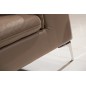 Fauteuil 1 place en cuir italien buffle LUIGI, beige