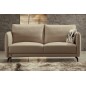 Canapé 2 places en cuir italien buffle ROMEO, beige