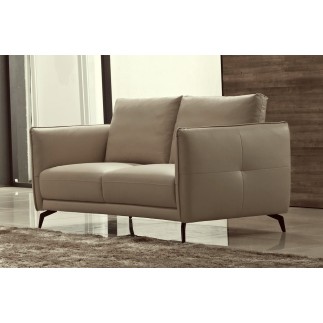 Canapé 2 places en cuir italien buffle ROMEO, beige