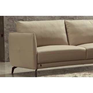 Canapé 2 places en cuir italien buffle ROMEO, beige