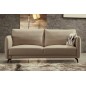 Canapé 3 places en cuir italien buffle ROMEO, beige