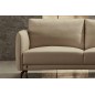 Canapé 3 places en cuir italien buffle ROMEO, beige