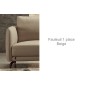 Fauteuil 1 place en cuir italien buffle ROMEO, beige