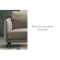 Fauteuil 1 place en cuir italien buffle ROMEO, gris clair