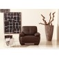 Fauteuil 1place en cuir italien buffle LEANDRO, chocolat
