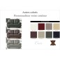 Canapé 2 places en cuir italien buffle LEANDRO, couleur personnalisée